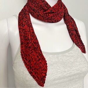 Zara Vibrant Red and Black Scarf